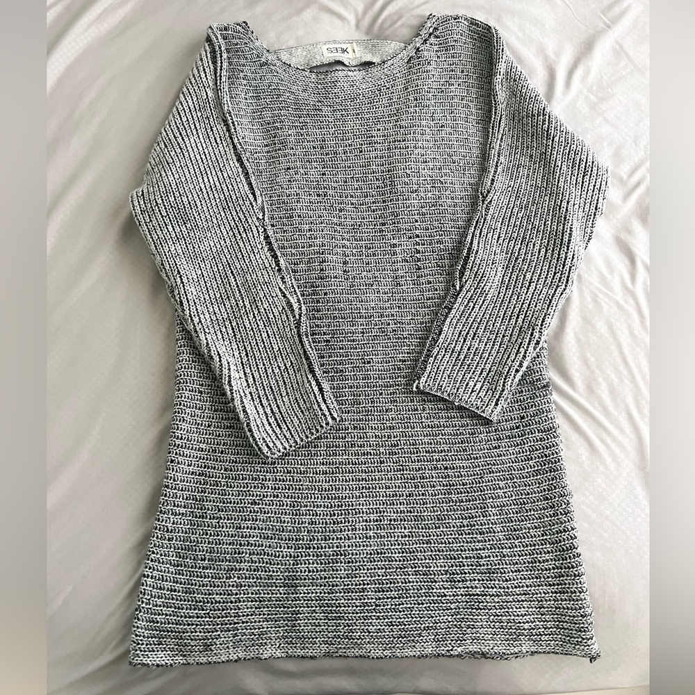Sweater Dress | SEEK the Label Marled Cut Out Oversized Sweater Dress